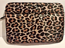 Kate Spade New York Leopard Print Padded Laptop Sleeve 15.5” x 10.5” EUC picture
