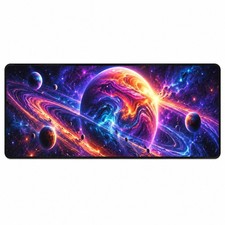 Colorful Cosmic Planet Extended Mouse Pad Desk Mat 90x40 80x30 picture
