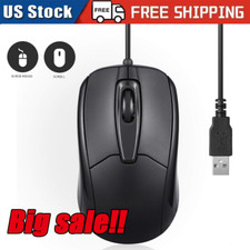 USB 2.0 Optical Wired Scroll Wheel Mouse  PC Laptop Notebook Desktop Black Mice picture