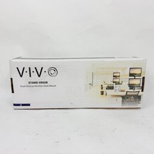 VIVO Dual Computer Monitor Desk Mount Stand, Vertical Array, 2 Screens up to 34