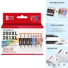 Starink 8 Pack 280XXL 281XXL Ink Cartridges for Canon picture