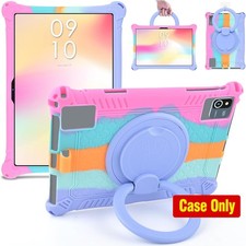 Case for 10.1 inch Tablet, Silicone with Rotating Stand, Dazzling Pink picture