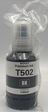 Premium Refill Ink- T502 BK: Dye Ink, 140ml, Factory Sealed  picture