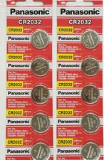 10x SUPER FRESH Panasonic CR2032 CR-2032 Lithium Battery 3V Coin Cell Exp. 2035 picture