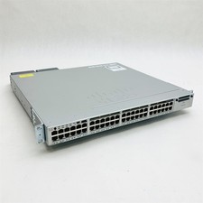 Cisco WS-C3850-48PW-S 48-Port PoE+ Gigabit IP Base Network Switch No system file picture