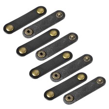 8 Pcs Leather Cable Straps Cord Organizer 63x16mm Black picture