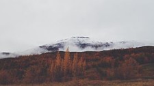 Landscape mountains forest clouds fall Custom Gaming Mat Desk picture