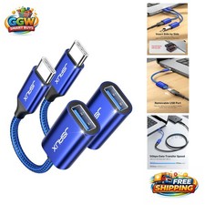 USB C to USB 3.0 Adapter Bundle - 5Gbps Speed Transfer - 2 Pack in Metallic Blue picture