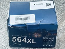 4 Pack Black GPC Image Compatible Ink Cartridge Replacement HP 564XL Exp 12/25 picture
