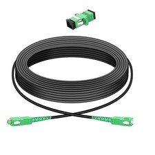 Armored SC/APC Fiber Patch Cable 15m/49ft Single Mode Simplex 9/125um Black picture