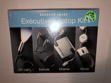 Sharper Image Executive Laptop Kit LED Light Earbuds Ethernet Cord & Mouse New picture