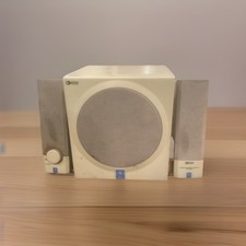 Yamaha Powered Multimedia Speakers YST-MS201 VINTAGE AUX Computer TV 2.1 Rare 🔥 picture