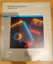 IBM Disk Operating System Version 3.20 w/ Manual 5.25 FLOPPY vintage OS '86 BOX picture