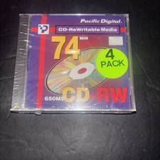 Pacific Digital 74 Minute CD-ReWritable  650MB NEW SEALED picture