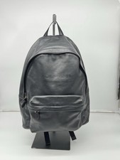 COACH Charles Leather Backpack Black Pebbled Leather Campus Rucksack Backpack picture