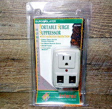Interex Surge Slayer Portable Surge Suppressor W/Fax/Modem Protection New... picture