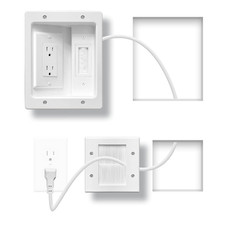 In Wall TV Cable Management Kit with Brush Wall Plate TV Cable Hider Wall Kit-9. picture