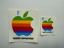 Original Vintage 70s/80s Apple Logo Rainbow Decals picture