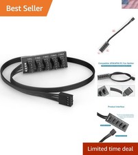 Fan Hub,Compatible 3PIN/4PIN PC Fan Splitter.PWM Fans Hub for Desktop PC Cool... picture