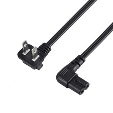 1.5ft Spt2 18 Awg Angled 2slot Nonpolarized Angle Figure 8 Power Cord iec320 C7 picture