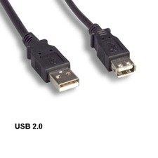 LOT 10pcs Black 15' USB 2.0 Type A Extension Cable 480Mbps Sync Charge Data picture