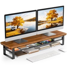 NestNeat Dual Monitor Stand, 35.4 Inch Monitor Stand Riser for 2 Monitors, 2 ... picture