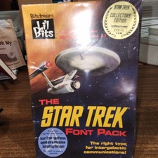 Vintage Star Trek Font Pack 1992 MS-DOS Windows 3.1 New Sealed Software Limited  picture
