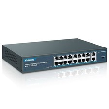 16 Port Poe Switch with 2 Gigabit Uplink16 Poe+ Port 10/100Mbps Network Switch picture