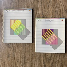 Apple IIe 80 Column Text Card Manuals Lot Original Apple Spiral + Supplement picture