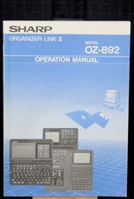 SHARP ORGANIZER LINK II MODEL OZ-892 OPERATION MANUAL Vintage 1992 picture