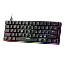 GM611 Mechanical Keyboard,LEDBacklit Wired Gaming black keycaps-red switch picture