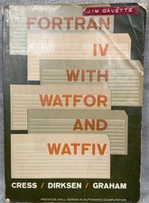 FORTRAN IV With WATFOR And WATFIV IBM Computer Programing Book 1970 Punch Cards picture
