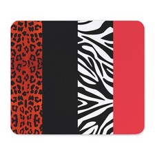 CafePress Red Leopard And Zebra Animal Print Mousepad  (1433384892) picture