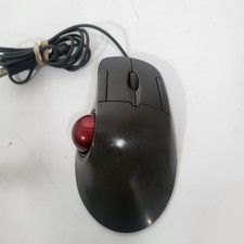 Microsoft Trackball Optical 1.0 Wired USB PC Mouse Red Ball Ergonomic X05-87475 picture