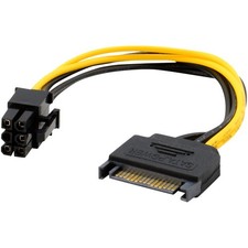 15pin SATA Power to 6pin PCIe PCI-e PCI Express Adapter Cable for Video Card picture