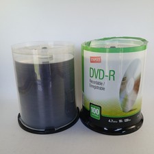 Staples DVD-R Recordable Discs 4.7GB 16X 120 Min 198 Pack Spindle Sealed/Opened picture