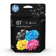 HP 3YP29AN#RFD 67 Original Black and Tri-Color Ink Cartridge 2-Pack, Standard picture