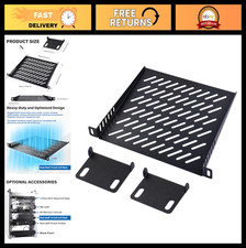 Vented 0.5U Server Rack Shelf - 7.87