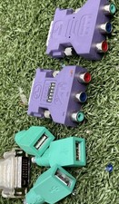 Lot of 6 Computer Adapters VGA to RCA Component WIESON USB A/B DVI to VGA picture