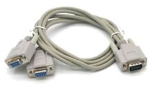 Y-Splitter Serial Cable DB9-Male to DB9-Female DB9-Female 3FT picture