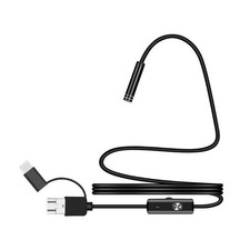 Waterproof 3-in-1 USB Type-C Endoscope 5.5mm 1m Hard Wire Borescope Camera PC picture