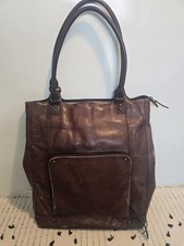 SOLO BAG BROWN Patina LEATHER LAPTOP BAG BRIEFCASE 15X15 quiet ivy tote pockets picture
