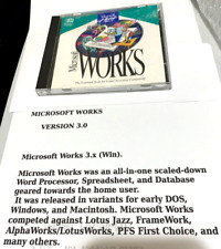 MICROSOFT WORKS      HOME  VERSION 3.0    Microsoft Works 3.x (Win) & DOS picture