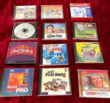 Lot of (12) vintage PC Software discs: Corel Custom Photo, Picture It, and more picture