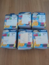 6 BROTHER LC203CL XL COLOR INK CARTRIDGES 6 MAGENTA 6 CYAN 6 YELLOW EXP. 01/25 picture