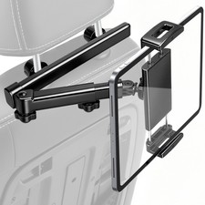 Car Headrest Tablet Holder 360° Rotating Extendable Mount for 4.7-13
