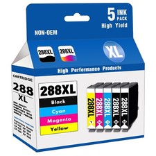 288XL Ink Cartridge Combo for Epson XP-440 XP-434 XP-430 XP-446 Printers(5-Pack) picture