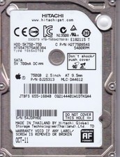 Hitachi Apple 655-1684B HTS547575A9E384 mlc: DA4612 pn: 0J25313 750GB SATA 5619 picture