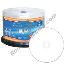 50 Optical Quantum 16x 4.7GB DVD+R White Inkjet HUB Printable Discs OQBQDPR16WIP picture