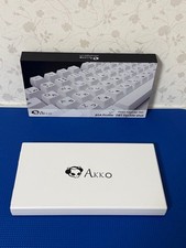 Akko 158-Key Black On White ASA Profile PBT Double Shot Keycap Set picture